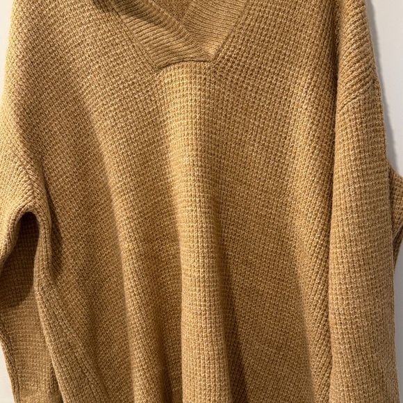 2XL Style & Co OVERSIZED Tan V-Neck Sweater Cozy Knit - Picture 6 of 7